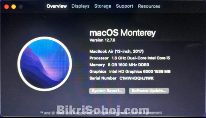 MacBook Air i5 (13 inch, 2017) 8/128 GB